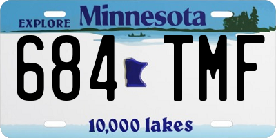 MN license plate 684TMF