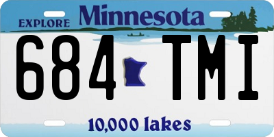 MN license plate 684TMI