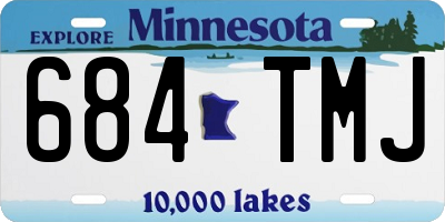 MN license plate 684TMJ