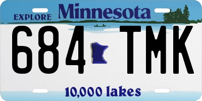MN license plate 684TMK