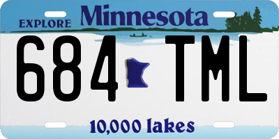 MN license plate 684TML