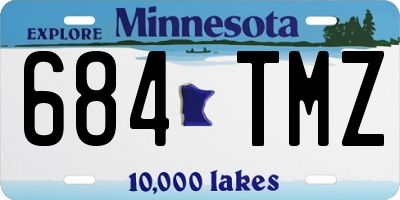 MN license plate 684TMZ