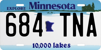 MN license plate 684TNA