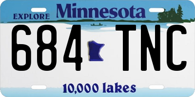 MN license plate 684TNC