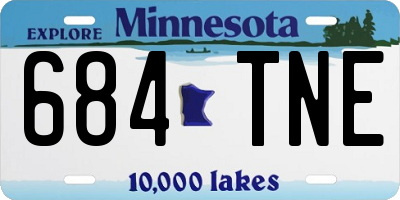 MN license plate 684TNE