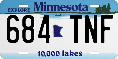MN license plate 684TNF