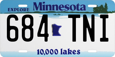 MN license plate 684TNI