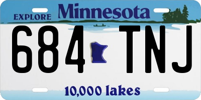 MN license plate 684TNJ