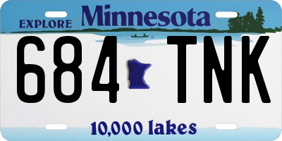 MN license plate 684TNK