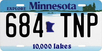 MN license plate 684TNP