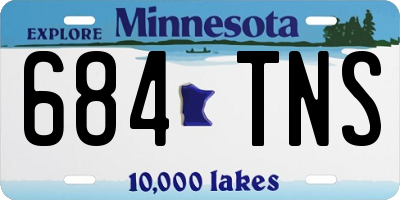 MN license plate 684TNS