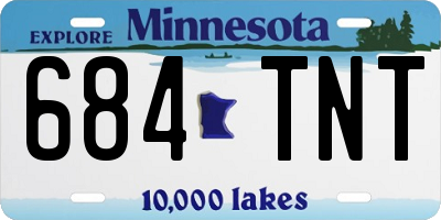 MN license plate 684TNT
