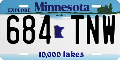 MN license plate 684TNW