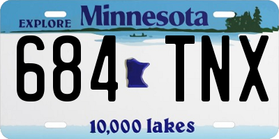 MN license plate 684TNX