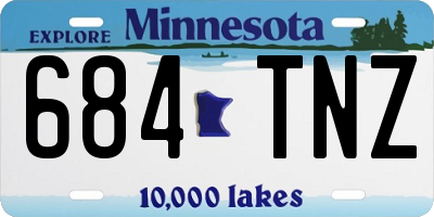 MN license plate 684TNZ