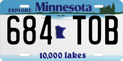 MN license plate 684TOB