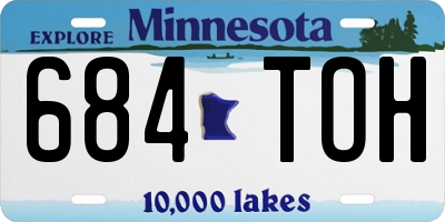 MN license plate 684TOH
