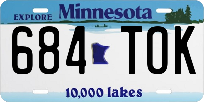 MN license plate 684TOK