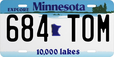 MN license plate 684TOM