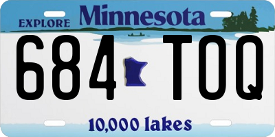MN license plate 684TOQ