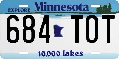 MN license plate 684TOT