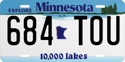 MN license plate 684TOU
