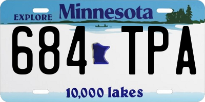 MN license plate 684TPA
