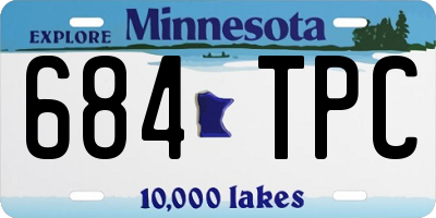 MN license plate 684TPC