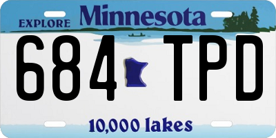 MN license plate 684TPD