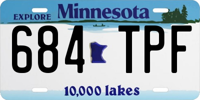 MN license plate 684TPF