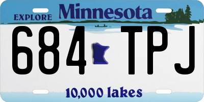 MN license plate 684TPJ