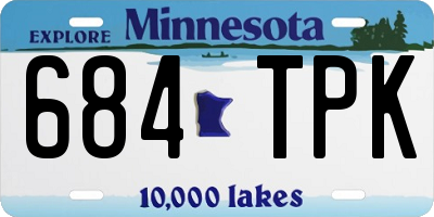 MN license plate 684TPK