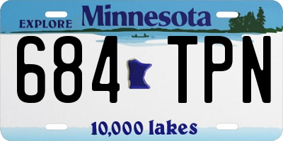 MN license plate 684TPN