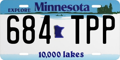 MN license plate 684TPP