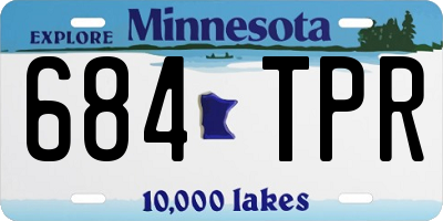 MN license plate 684TPR