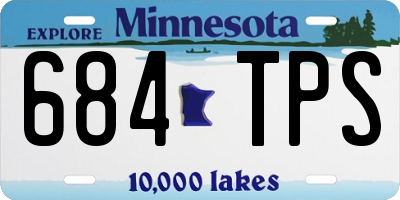 MN license plate 684TPS