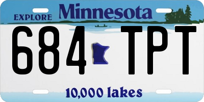 MN license plate 684TPT