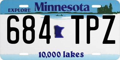 MN license plate 684TPZ