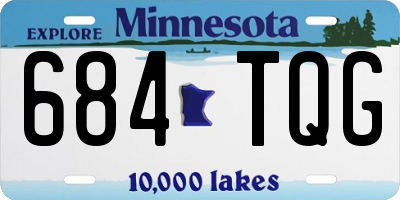 MN license plate 684TQG