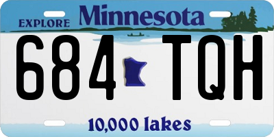 MN license plate 684TQH