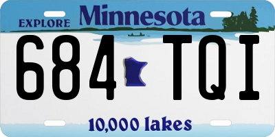 MN license plate 684TQI