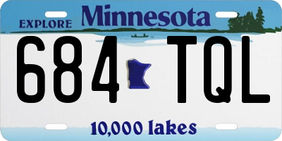 MN license plate 684TQL