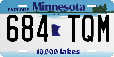 MN license plate 684TQM