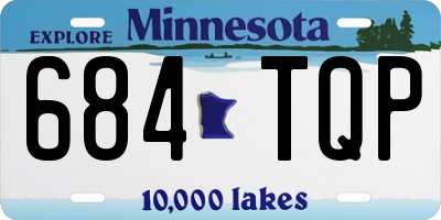 MN license plate 684TQP