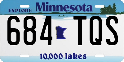 MN license plate 684TQS