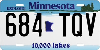 MN license plate 684TQV