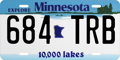 MN license plate 684TRB