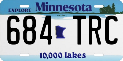 MN license plate 684TRC
