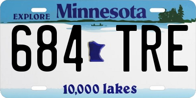 MN license plate 684TRE