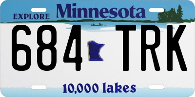 MN license plate 684TRK